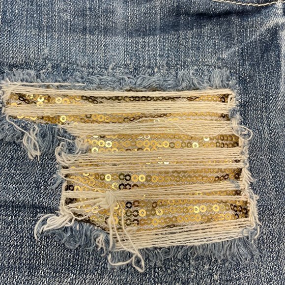 ELLE DENIM DISTRESSED SKIRT - Picture 3 of 5